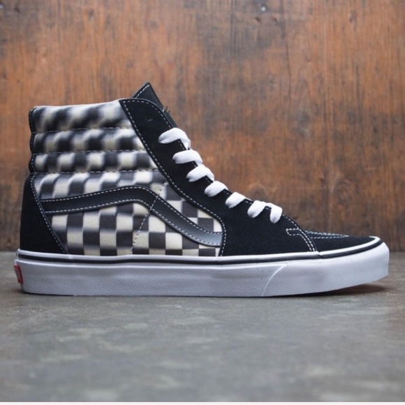 Vans Sk8-Hi Blur Check Skate Shoe W 8, M 6.5 - Picture 7 of 9